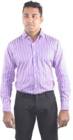 BL_NK Men's Striped Formal Pink Shirt