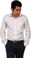Benzoni Men's Solid Formal White Shirt