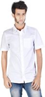 Corpus Men's Solid Casual White Shirt