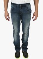 Crimsoune Club Blue Mid Rise Slim Fit Jeans