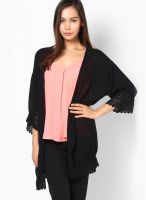 Dorothy Perkins Black Crinkle Longline Shrug