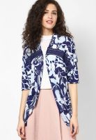 Dorothy Perkins Navy Leaf Lace Insert Kimono