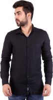 Essential Men's Solid Casual Black Shirt