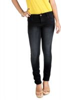 F FASHIONSTYLUS Skinny Fit Women's Black Jeans