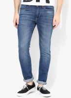 Flying Machine Blue Mid Rise Slim Fit Jeans (Michael)