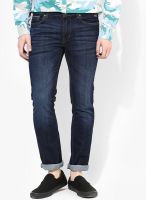Flying Machine Blue Mid Rise Skinny Fit Jeans (Michael)