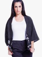 Globus Black Printed Shrug