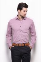 Grasim Men's Solid Formal Red Shirt