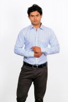 Green Bows Men's Striped Formal Multicolor Shirt Green Bows Men's Striped Formal Multicolor Shirt