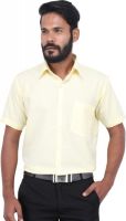 Grhk Men's Solid Casual Yellow Shirt
