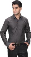 Hancock Men's Solid Formal Grey Shirt