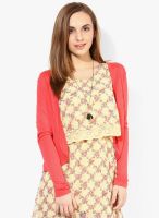 Honey By Pantaloons Orange Solid Shrug