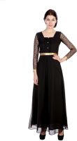 Hugo Chavez Women's Maxi Black Dress