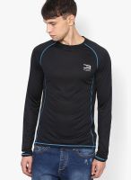 Jack & Jones Black Printed Round Neck T-Shirts