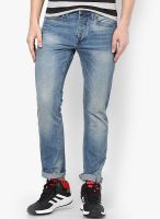 Jack & Jones Blue Low Rise Regular Fit Jeans