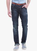 Jogur Blue Mid Rise Regular Fit Jeans