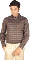 Kriss Men's Checkered Casual Brown Shirt