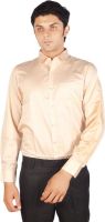 Kriss Men's Solid Casual Beige Shirt