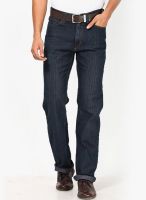 Lee Blue Solid Regular Fit Jeans (Chicago)