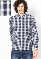 Lee Navy Blue Casual Shirt