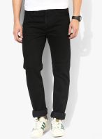 Levi's Black Solid Slim Fit Jeans (501)