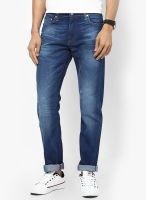 Levi's Blue Washed Regular Fit Jeans (504)