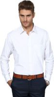Limrha Men's Solid Formal White Shirt