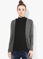 MEEE Grey Solid Shrug