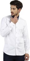 Marcello And Ferri Men's Self Design Formal White Shirt