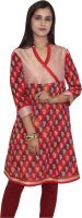 Missprint Printed Women's Straight Kurta(Red)
