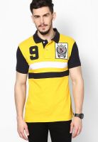 Monteil & Munero Yellow Printed Polo T-Shirts