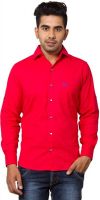 Nauhwar Men's Solid Formal Red Shirt