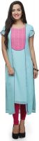 Ojjasvi Solid Women's Straight Kurta(Light Blue)