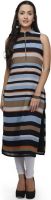 Ojjasvi Striped Women's Straight Kurta(Multicolor)