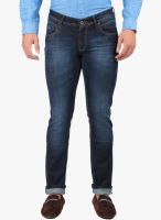 Oxemberg Blue Mid Rise Slim Fit Jeans