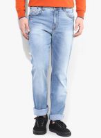 Pepe Jeans Blue Low Rise Regular Fit Jeans (Holborne)