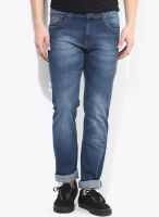 Pepe Jeans Blue Washed Low Rise Slim Fit Jeans (Vapour)