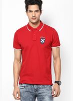 Pepe Jeans Red Solid Polo T-Shirts