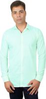 Phashion Town Men's Solid Formal Light Blue Shirt