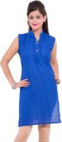R D Traditionals Self Design Women's Straight Kurta(Blue)