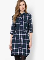 River Island Long Sleeve Check Dress