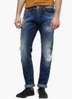 Rookies Washed Blue Slim Fit Jeans