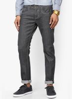 Rookies Washed Grey Slim Fit Jeans