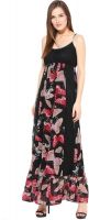 Roses By Rose Vanessa Women's Maxi Black, Pink Dress