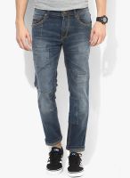 Route 66 Blue Solid Slim Fit Jeans