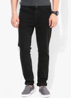 Selected Black Mid Rise Slim Fit Jeans