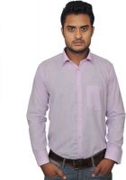 Smoky Men's Solid Formal Pink Shirt