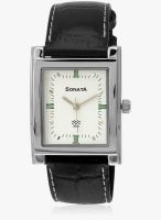 Sonata Nf7925sl01 Black/White Analog Watch