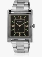 Sonata Nf7925sm02a Silver/Black Analog Watch