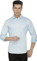 Spaky Men's Printed Casual Green Shirt